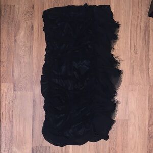 Express Black Strapless Dress